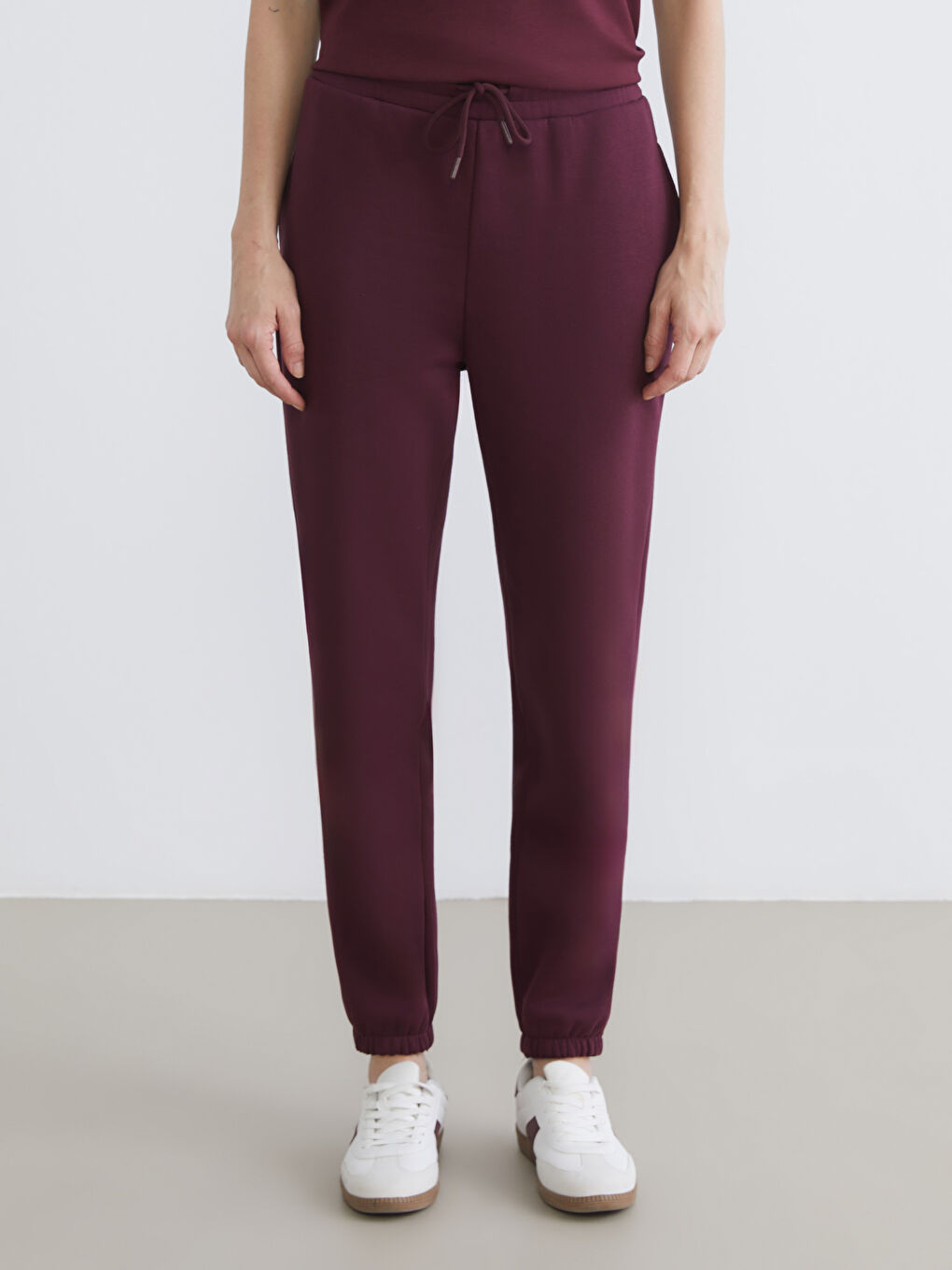 Elasticated Waist Women's Thick Jogger Sweatpants-1
