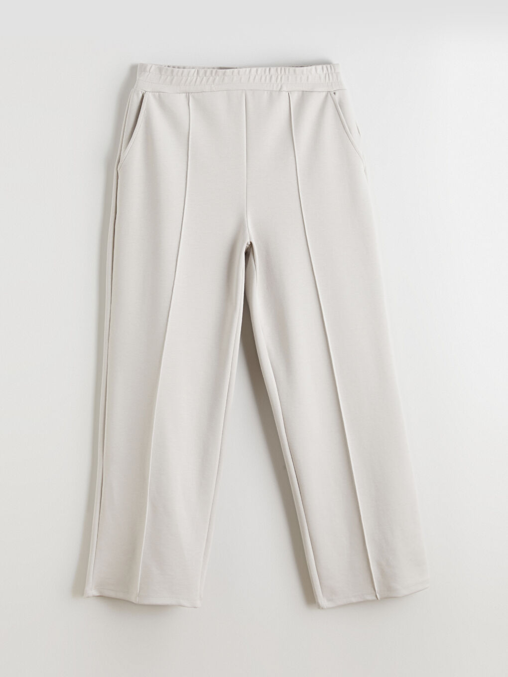 Gri Beli Lastikli Kadın Eşofman Altı-4