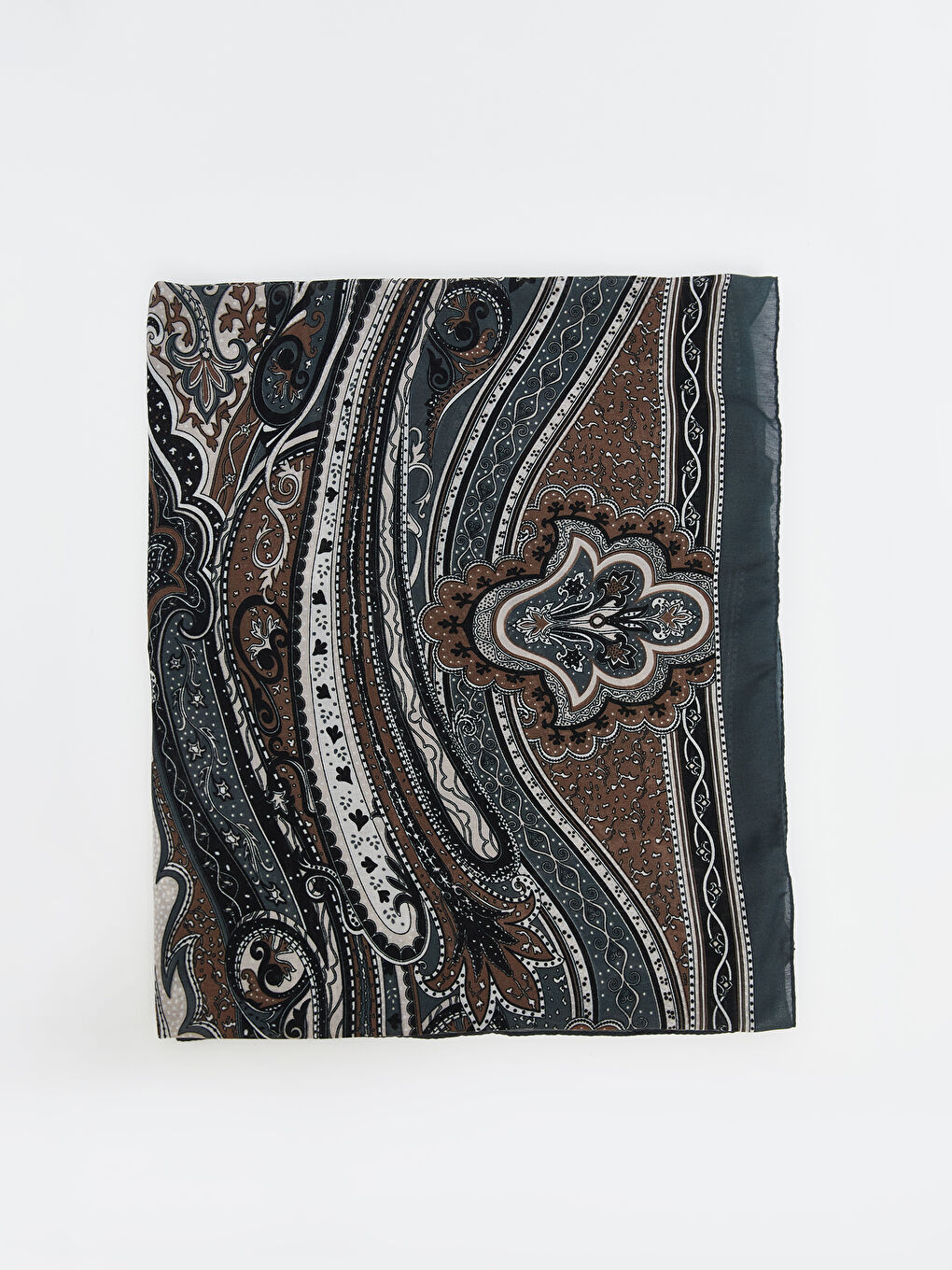 Yeşil Desenli Kadın Şal-1