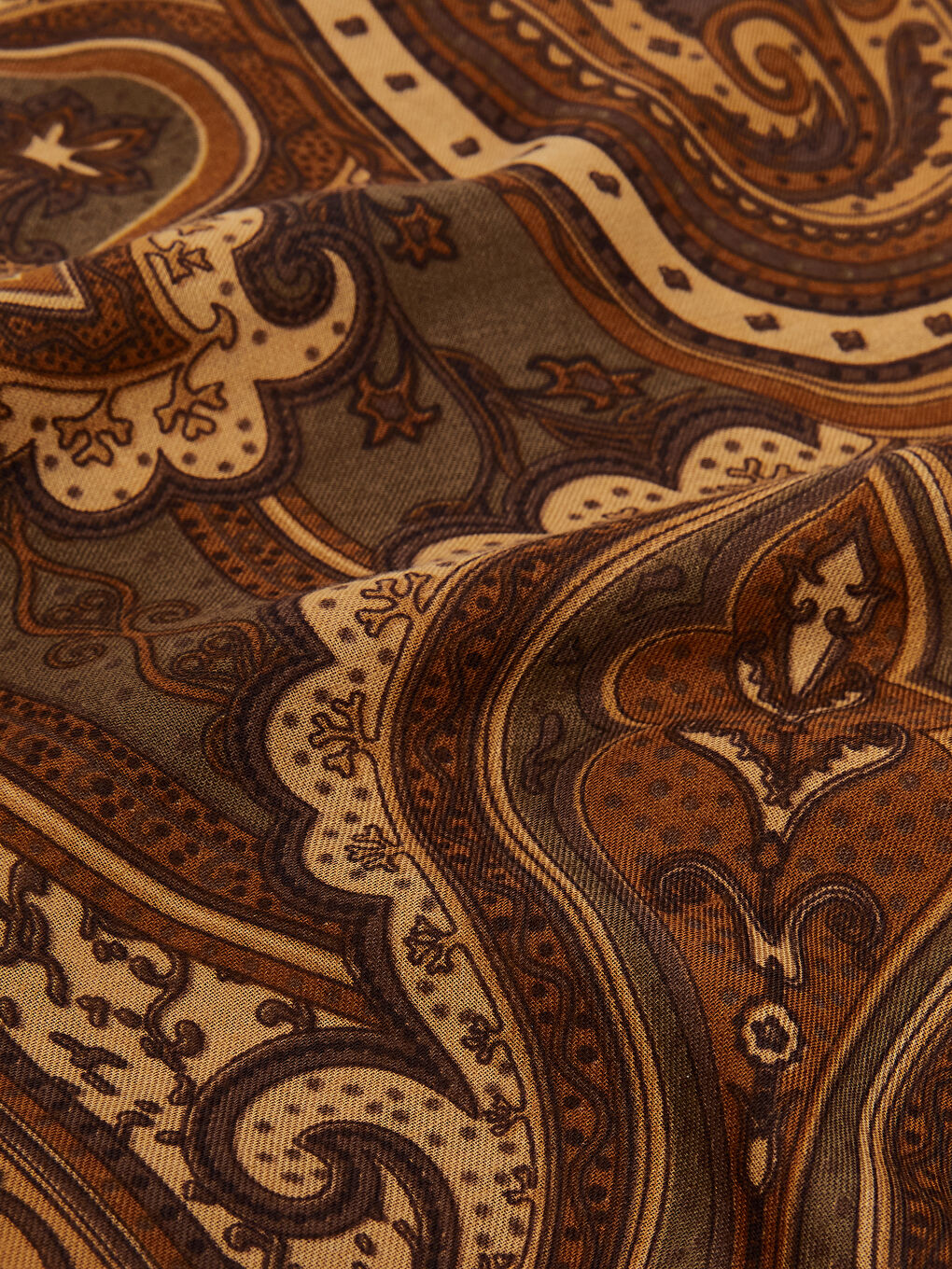 Kahverengi Desenli Kadın Şal-2