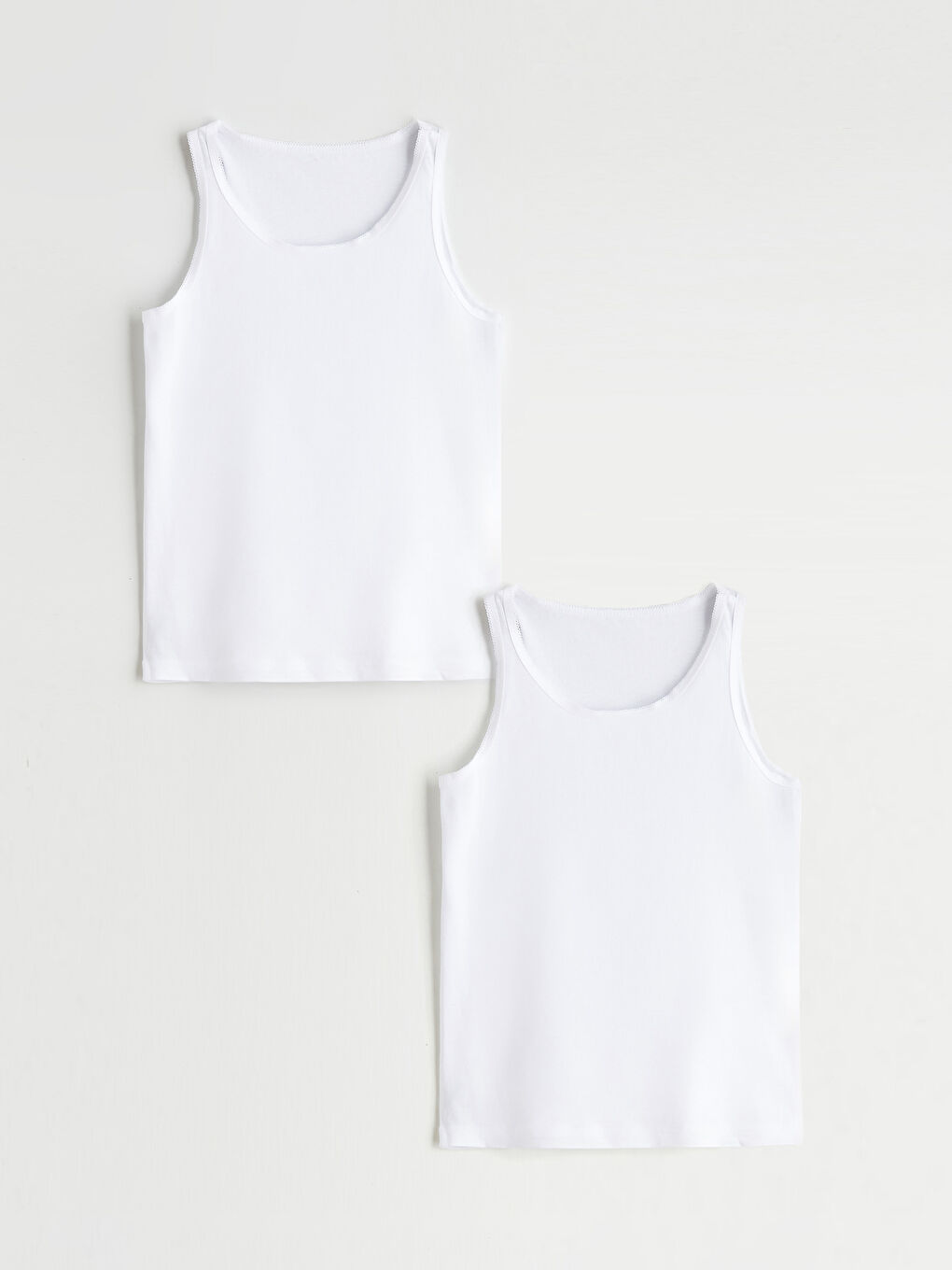Crew Neck Girls' Tank Tops 2-Pack