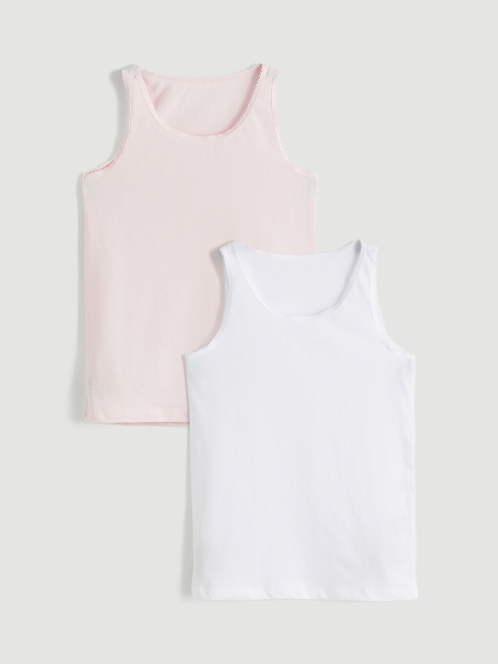 Crew Neck Girls' Tank Tops 2-Pack