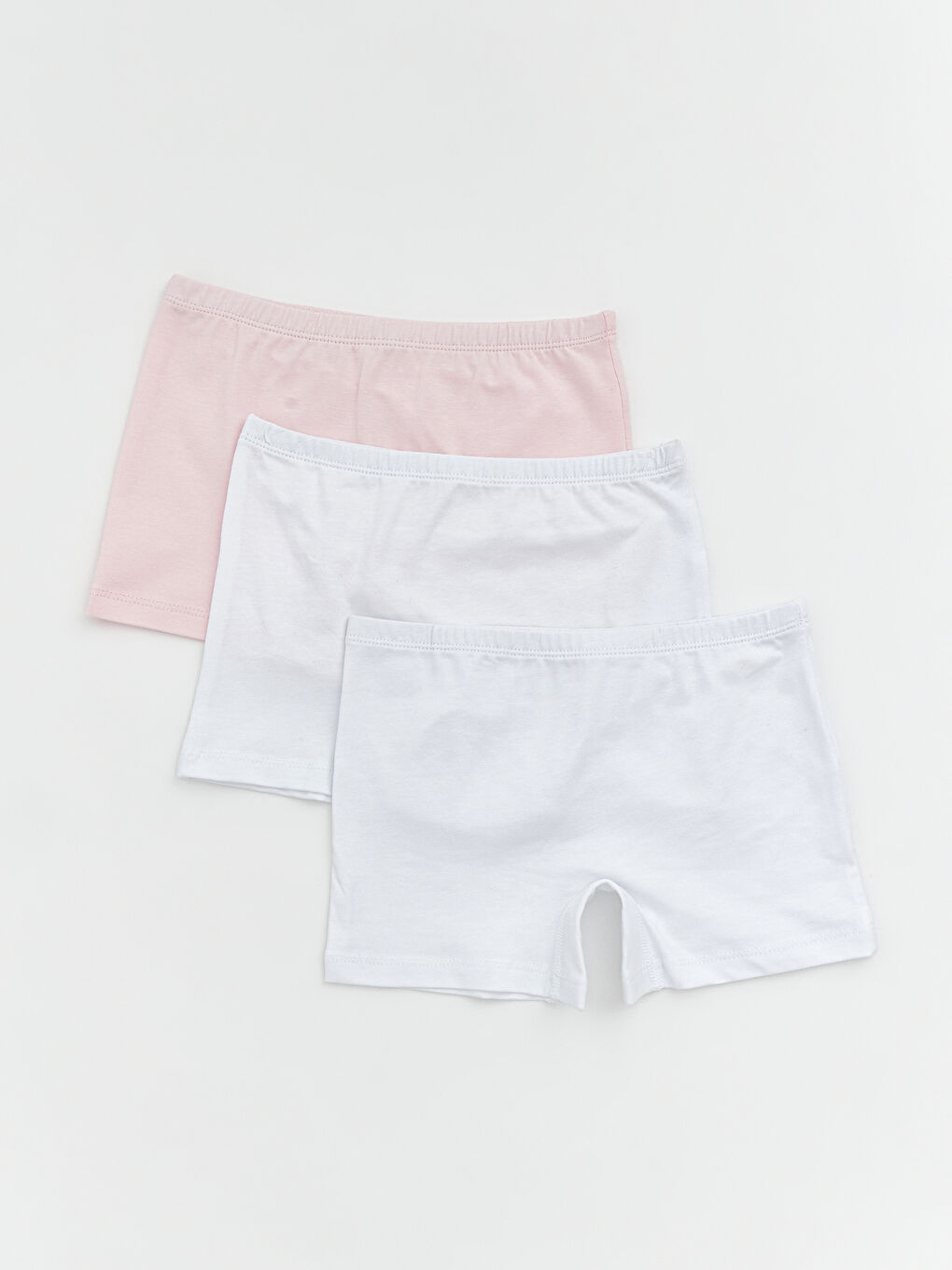 Beyaz Basic Kız Çocuk Boxer 3'lü