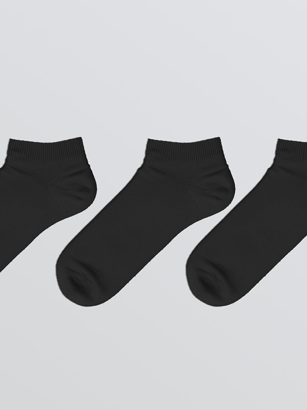 Siyah Erkek Patik Çorap 3'lü-1