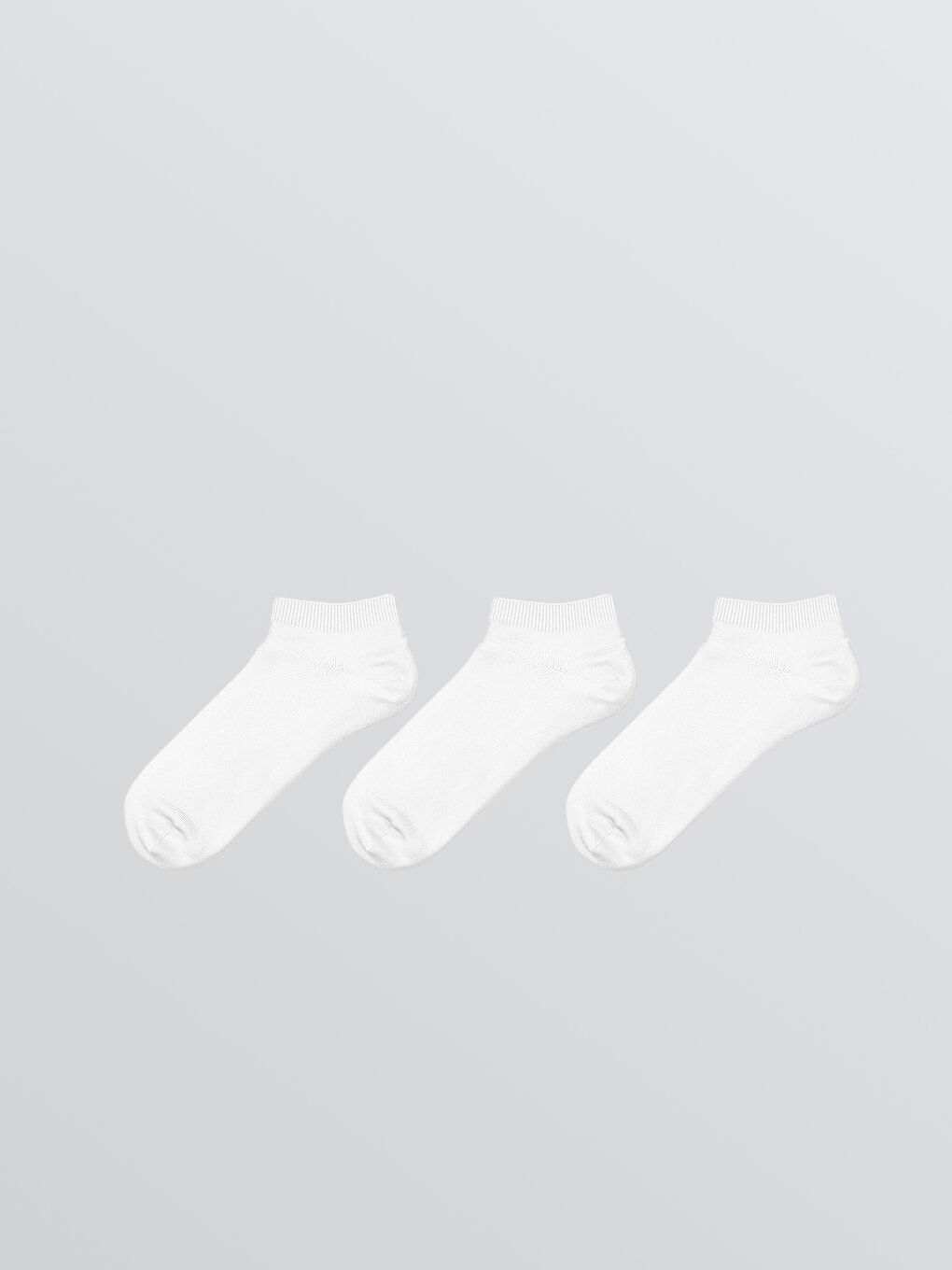 Beyaz Erkek Patik Çorap 3'lü