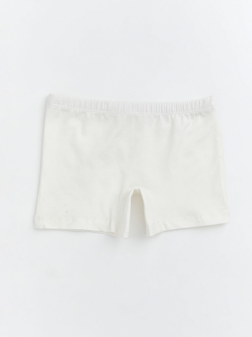 Ekru Beli Lastikli Basic Kız Çocuk Boxer
