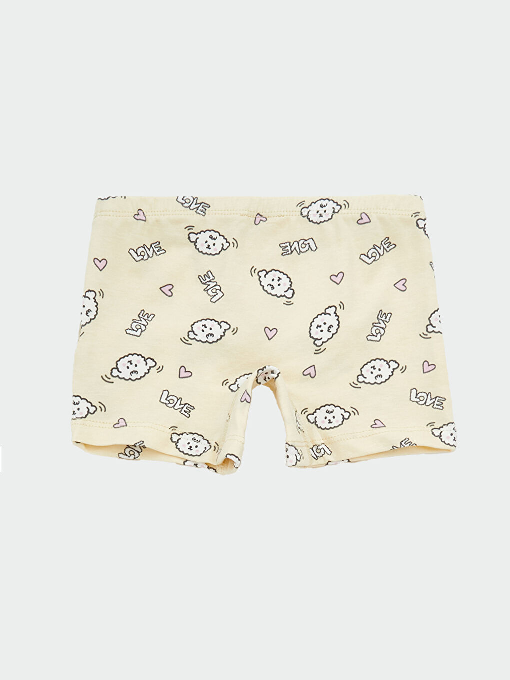 Sarı Baskılı Kız Çocuk Boxer