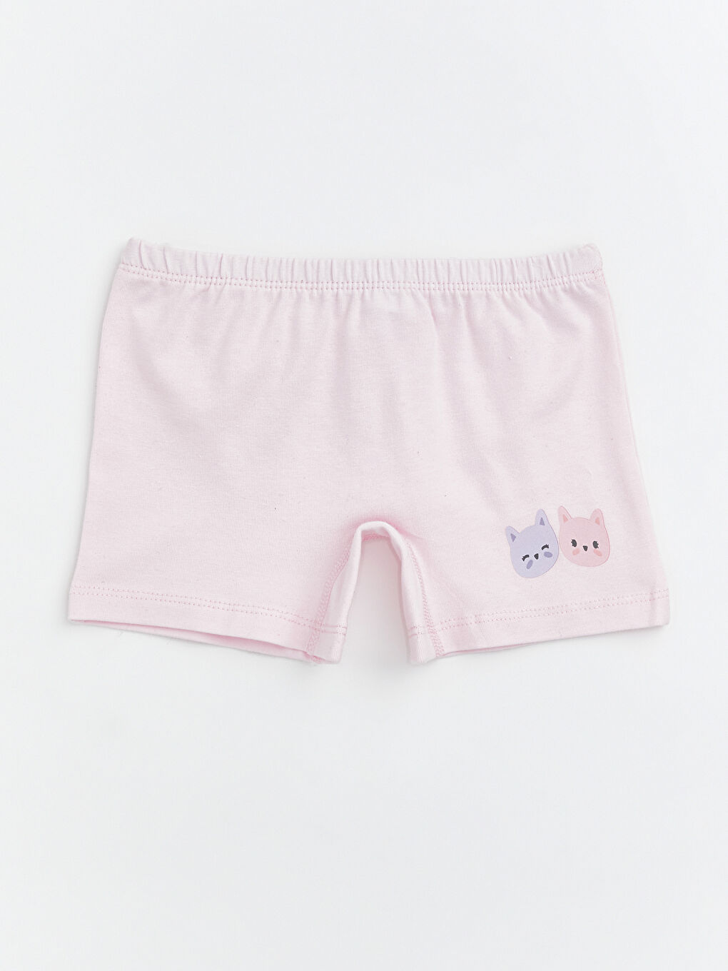Pembe Beli Lastikli Baskılı Kız Çocuk Boxer
