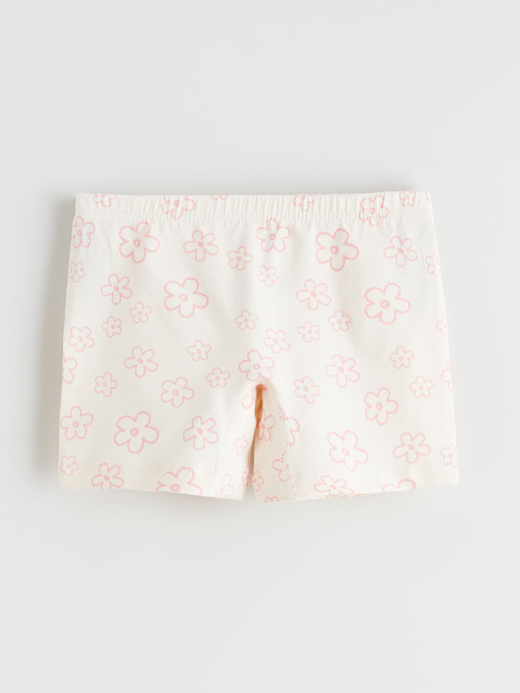 Ekru Beli Lastikli Kız Çocuk Boxer