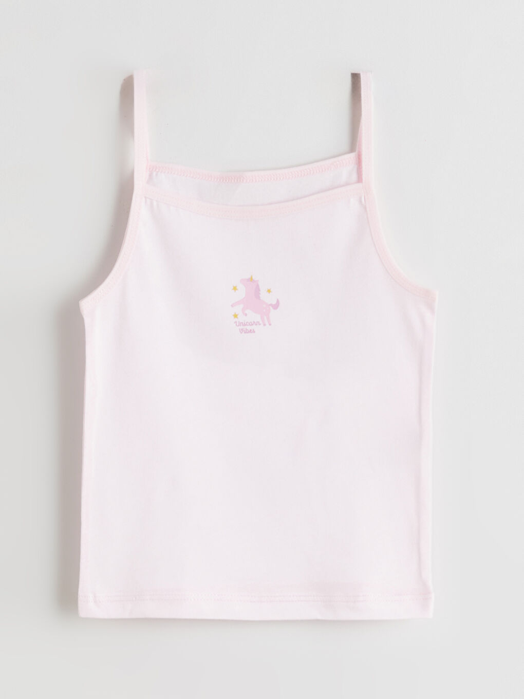 Pembe Kare Yaka Kız Çocuk Atlet