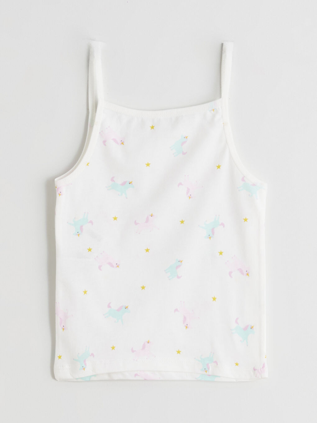 Square Collar Strappy Girls' Vest 2 Pack-6