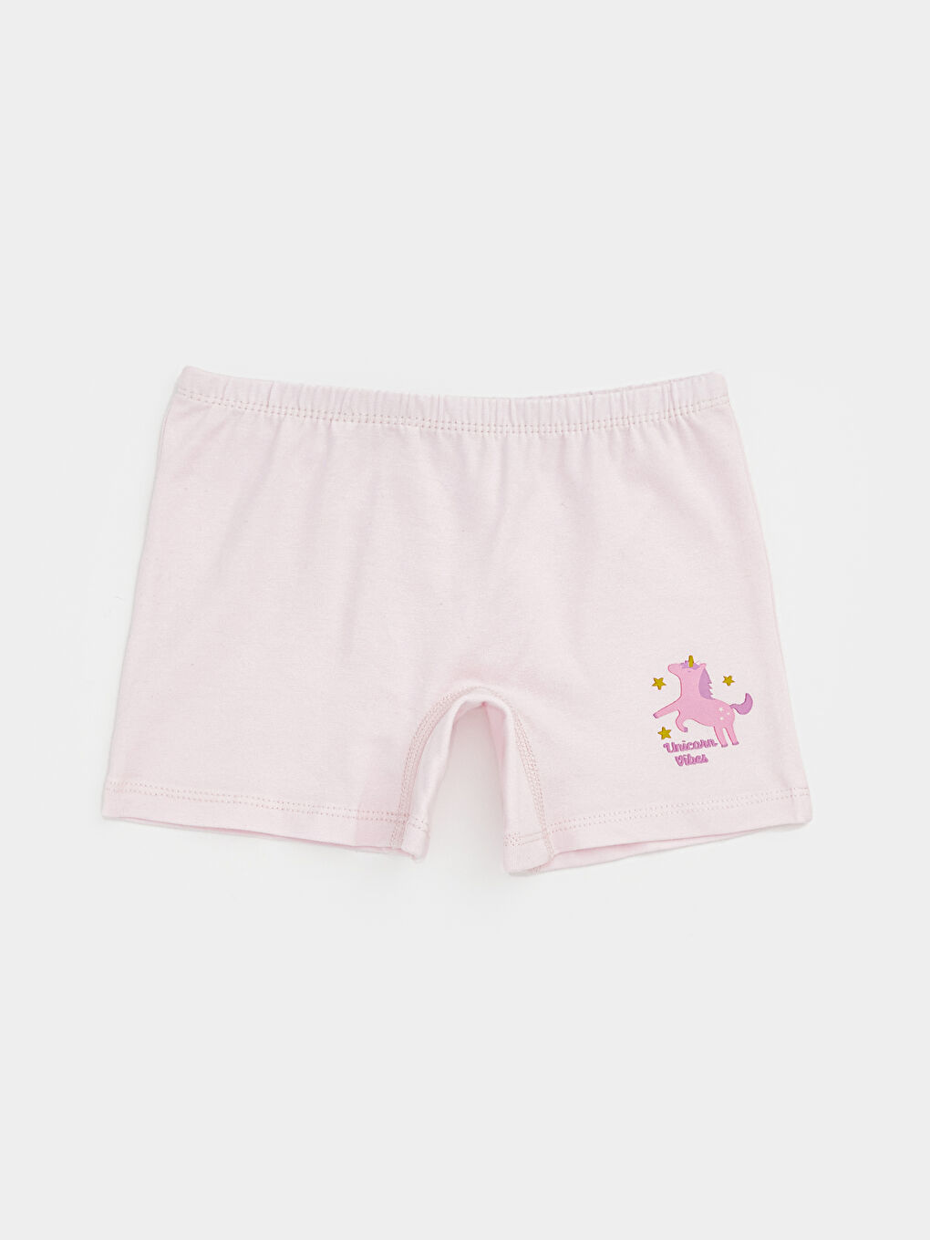 Pembe Beli Lastikli  Kız Çocuk Boxer