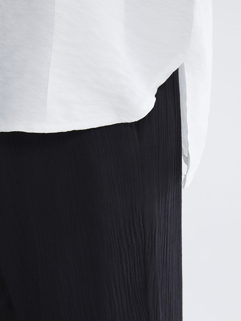 Textured Oversize Women's Shirt-2