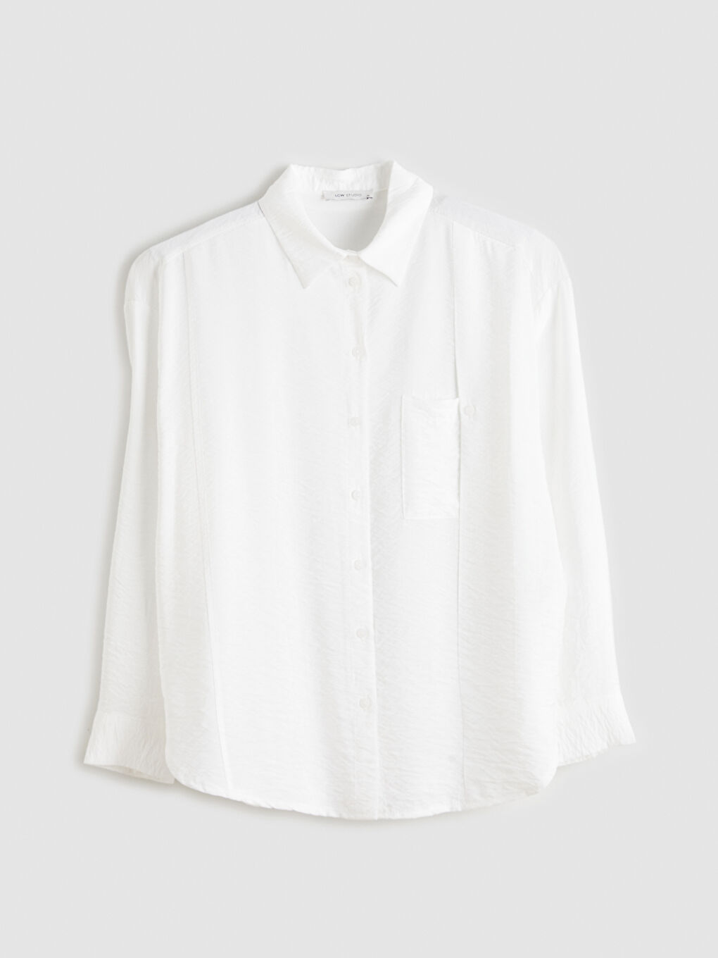 Textured Oversize Women's Shirt-4