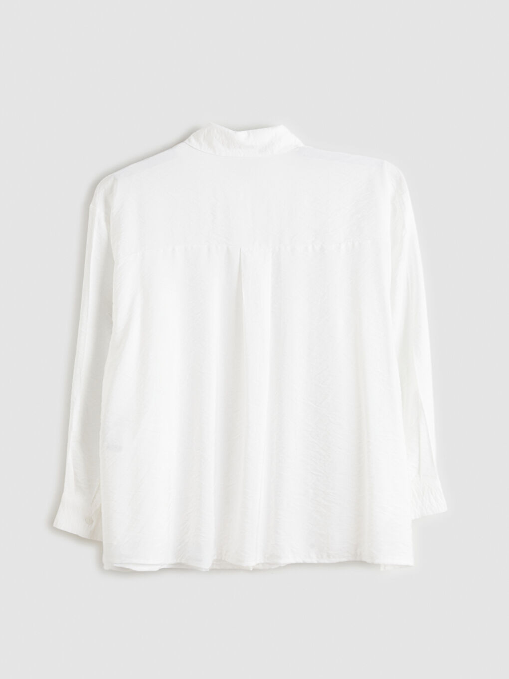 Textured Oversize Women's Shirt-5