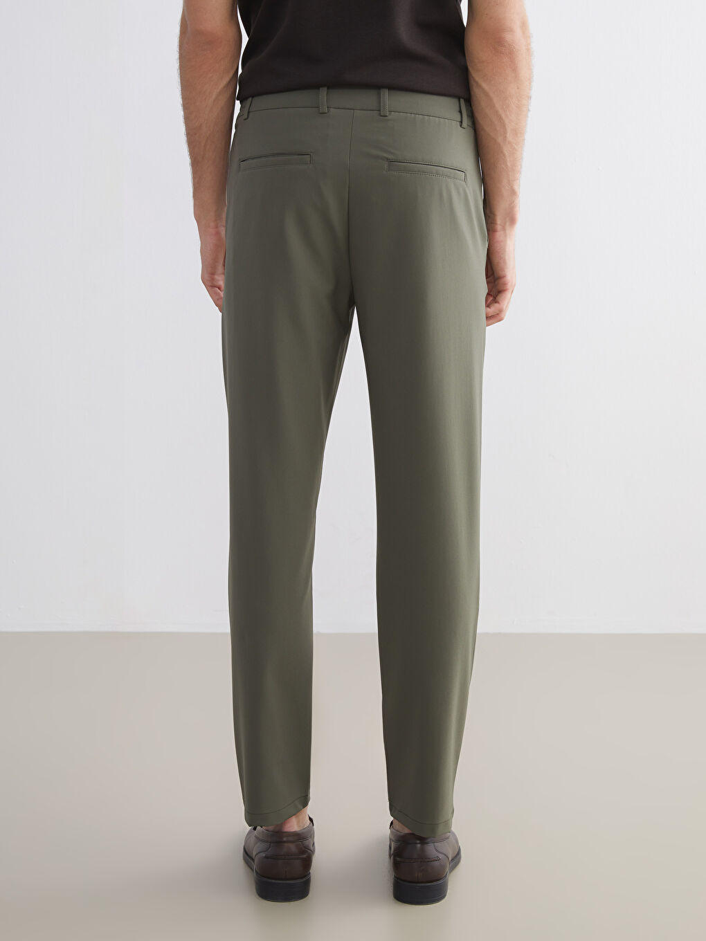 Haki Standart Kalıp Erkek Pantolon-3