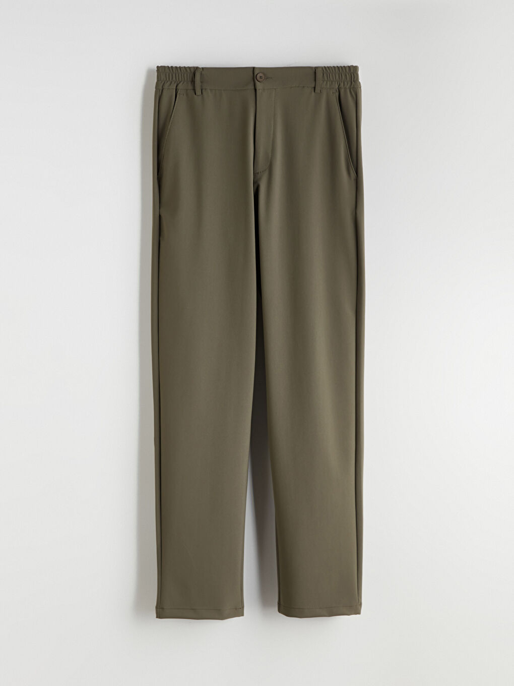 Haki Standart Kalıp Erkek Pantolon-4