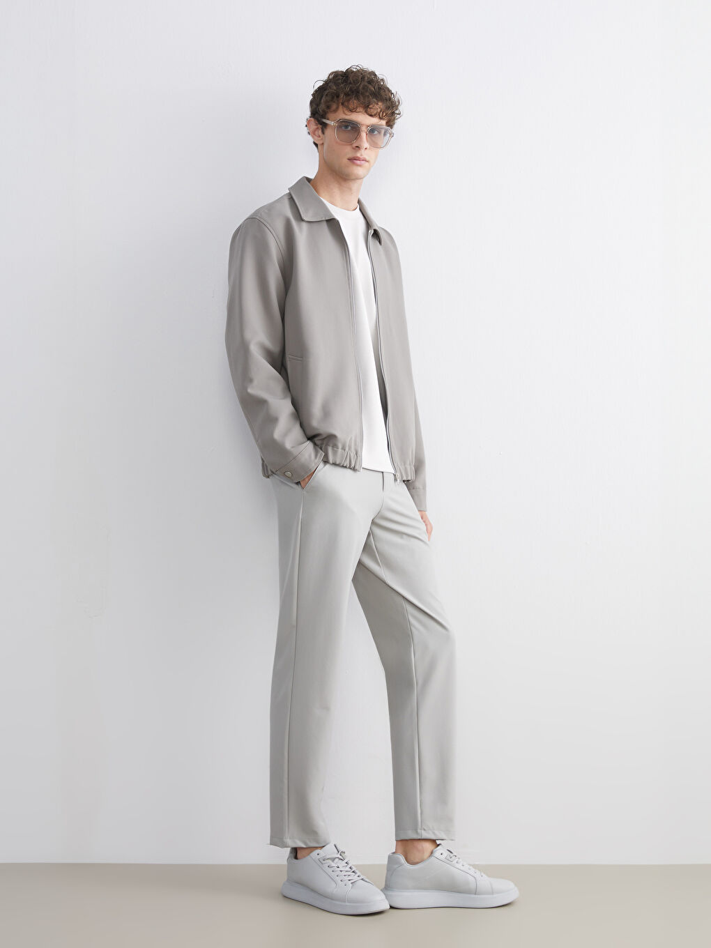 Gri Standart Kalıp Erkek Pantolon