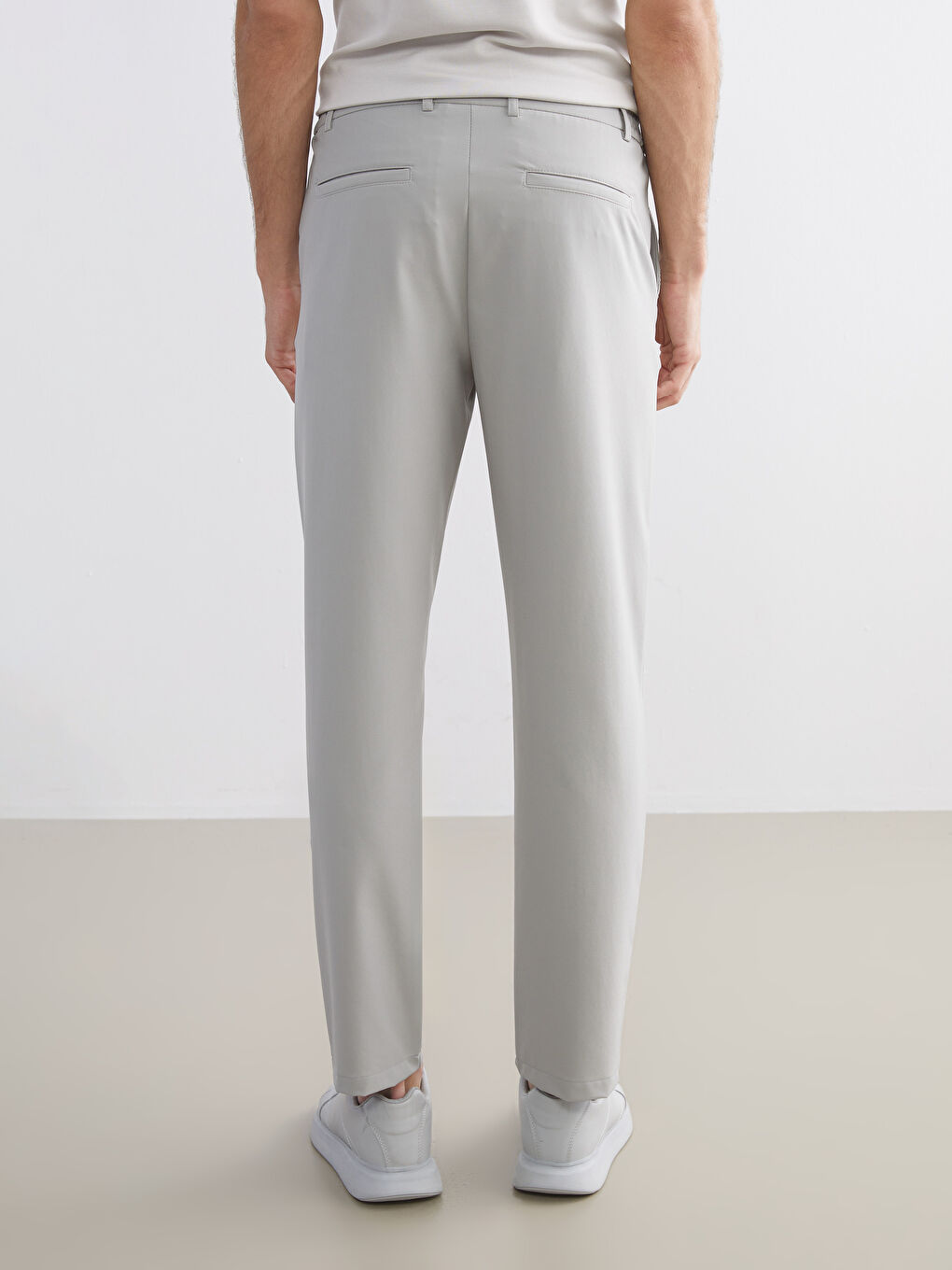 Gri Standart Kalıp Erkek Pantolon-3