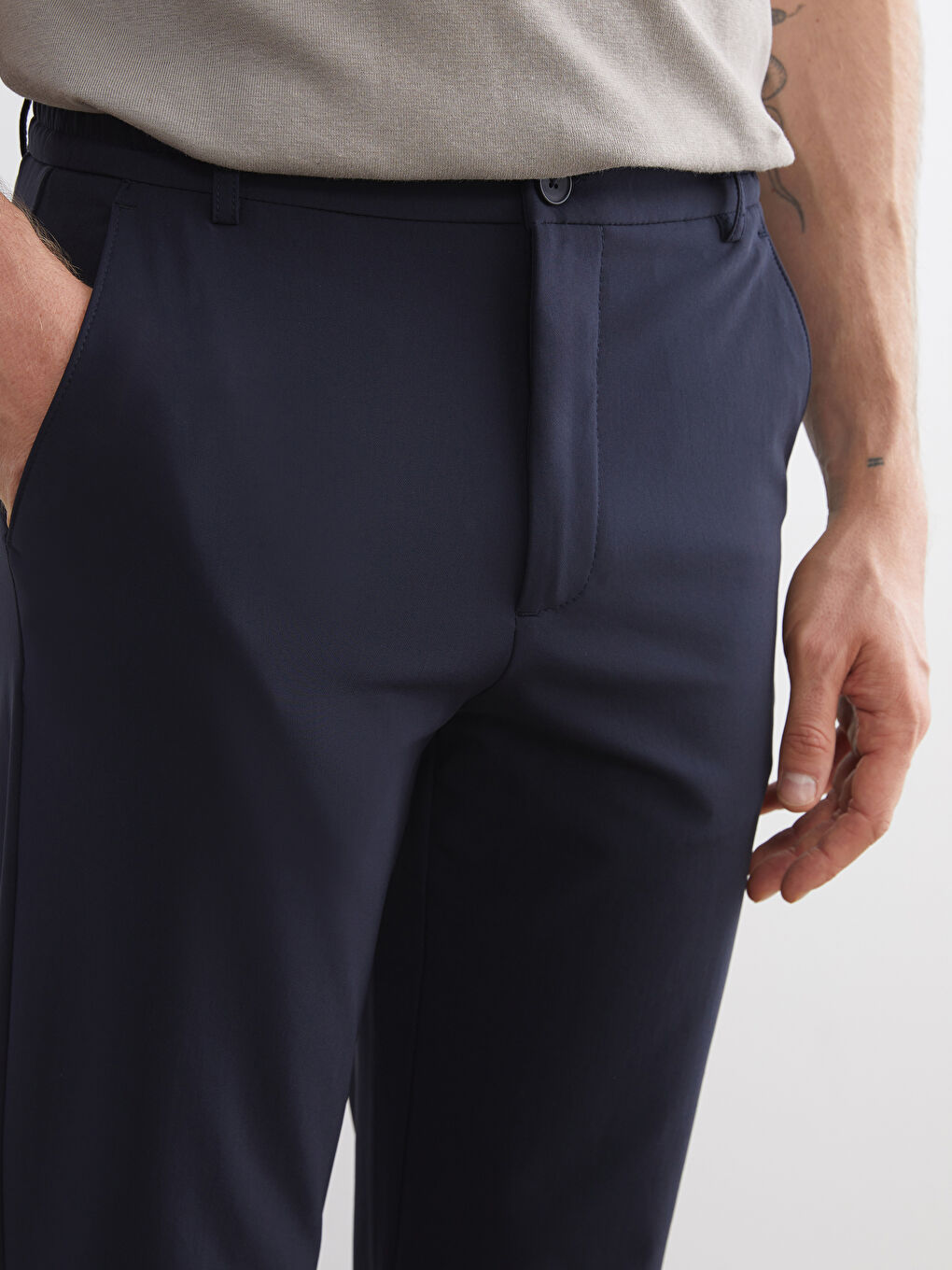 Lacivert Standart Kalıp Erkek Pantolon-2