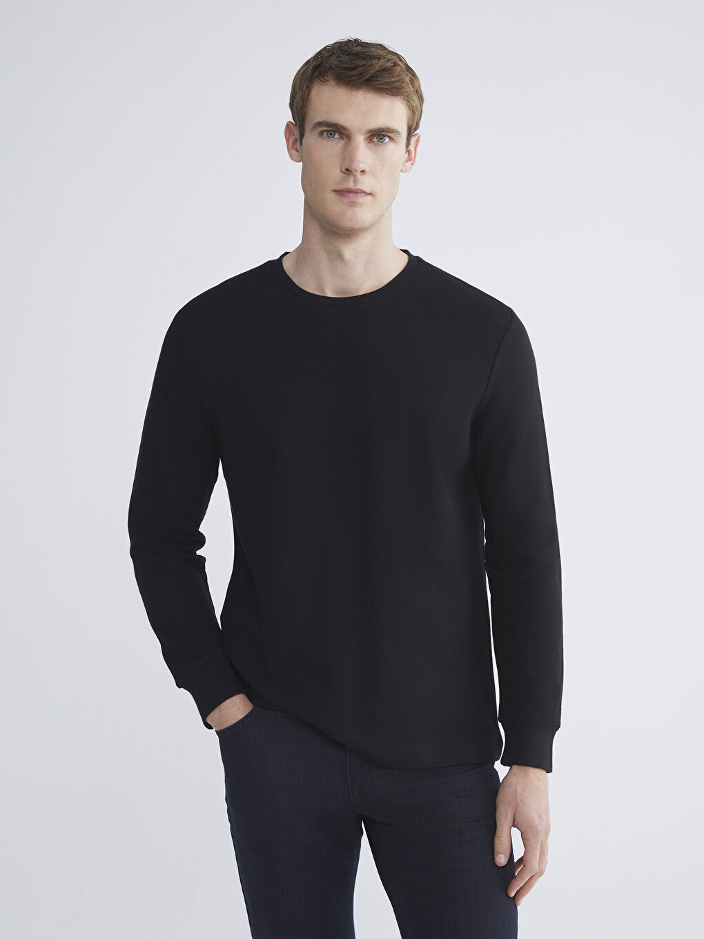 Crew Neck Long Sleeve Men's T-Shirt