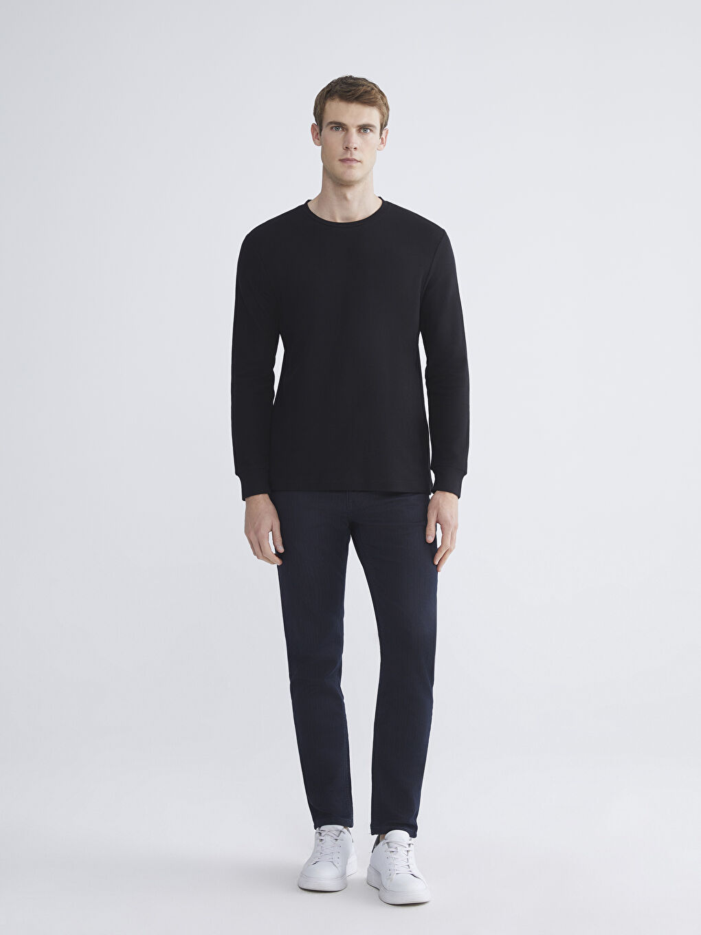 Crew Neck Long Sleeve Men's T-Shirt-1