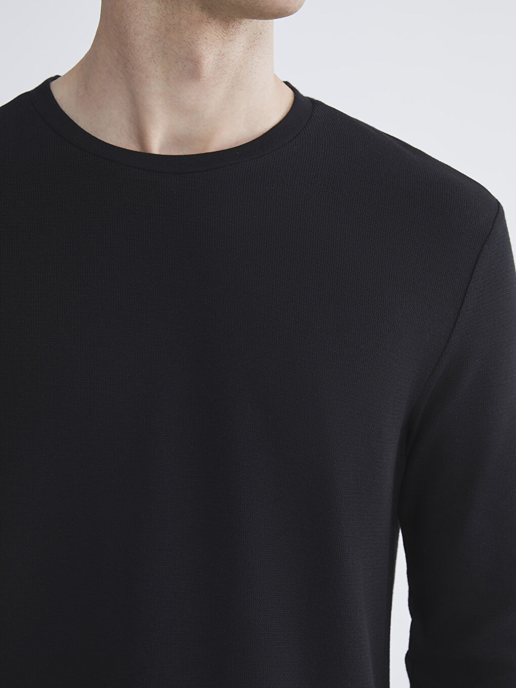 Crew Neck Long Sleeve Men's T-Shirt-2