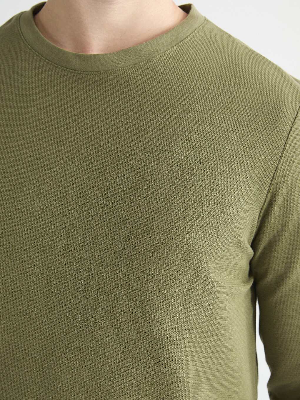 Crew Neck Long Sleeve Men's T-Shirt-2