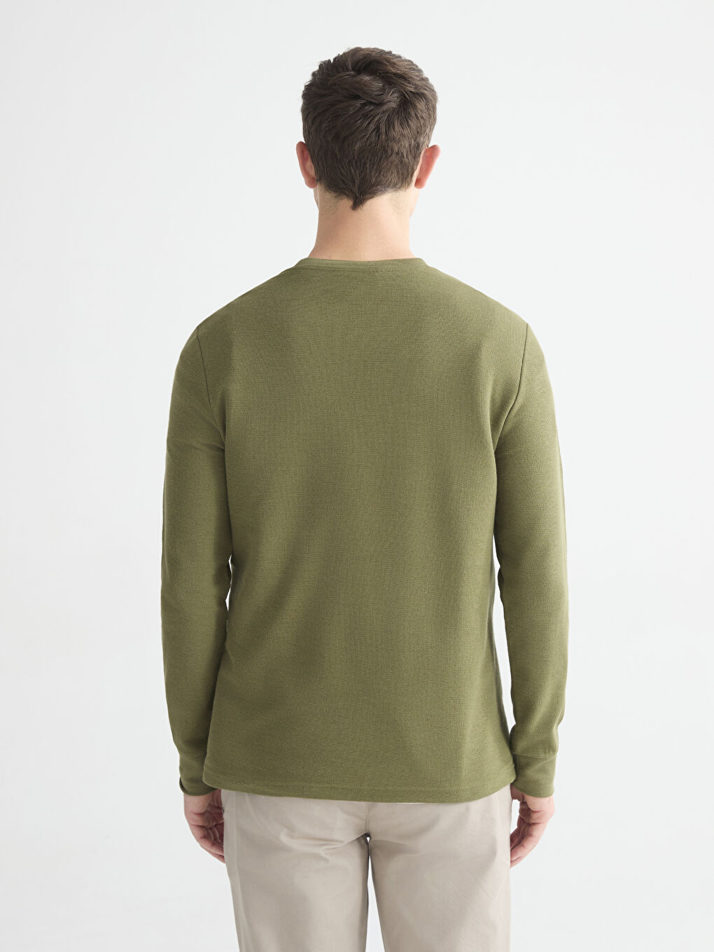 Crew Neck Long Sleeve Men's T-Shirt-3