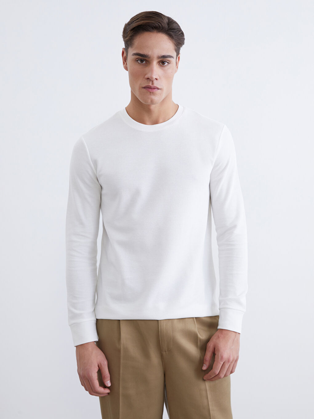 Crew Neck Long Sleeve Men's T-Shirt