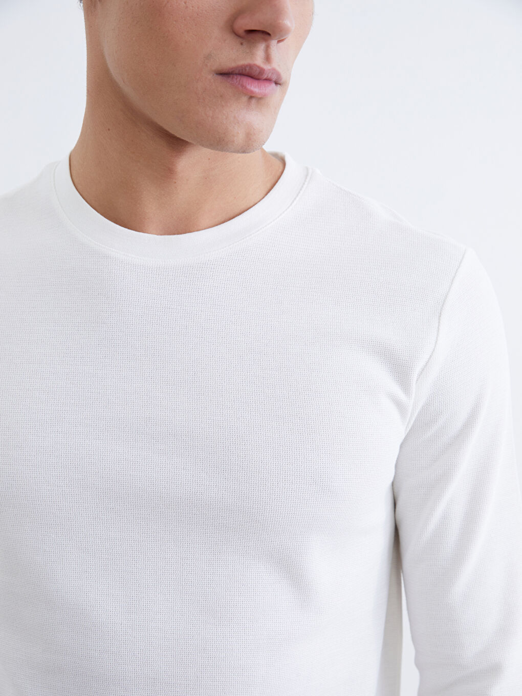 Crew Neck Long Sleeve Men's T-Shirt-2