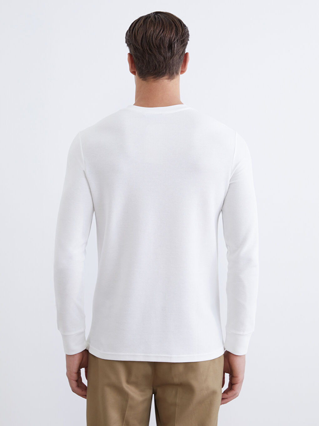 Crew Neck Long Sleeve Men's T-Shirt-3
