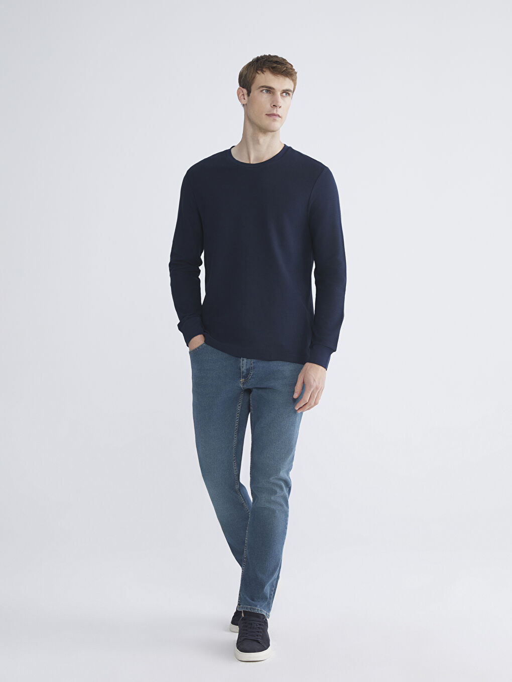 Crew Neck Long Sleeve Men's T-Shirt-1