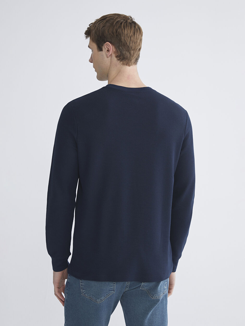 Crew Neck Long Sleeve Men's T-Shirt-3