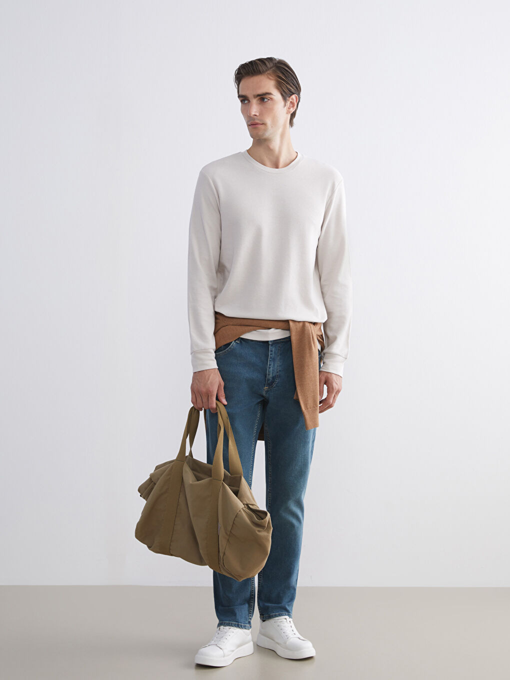 Crew Neck Long Sleeve Men's T-Shirt-1