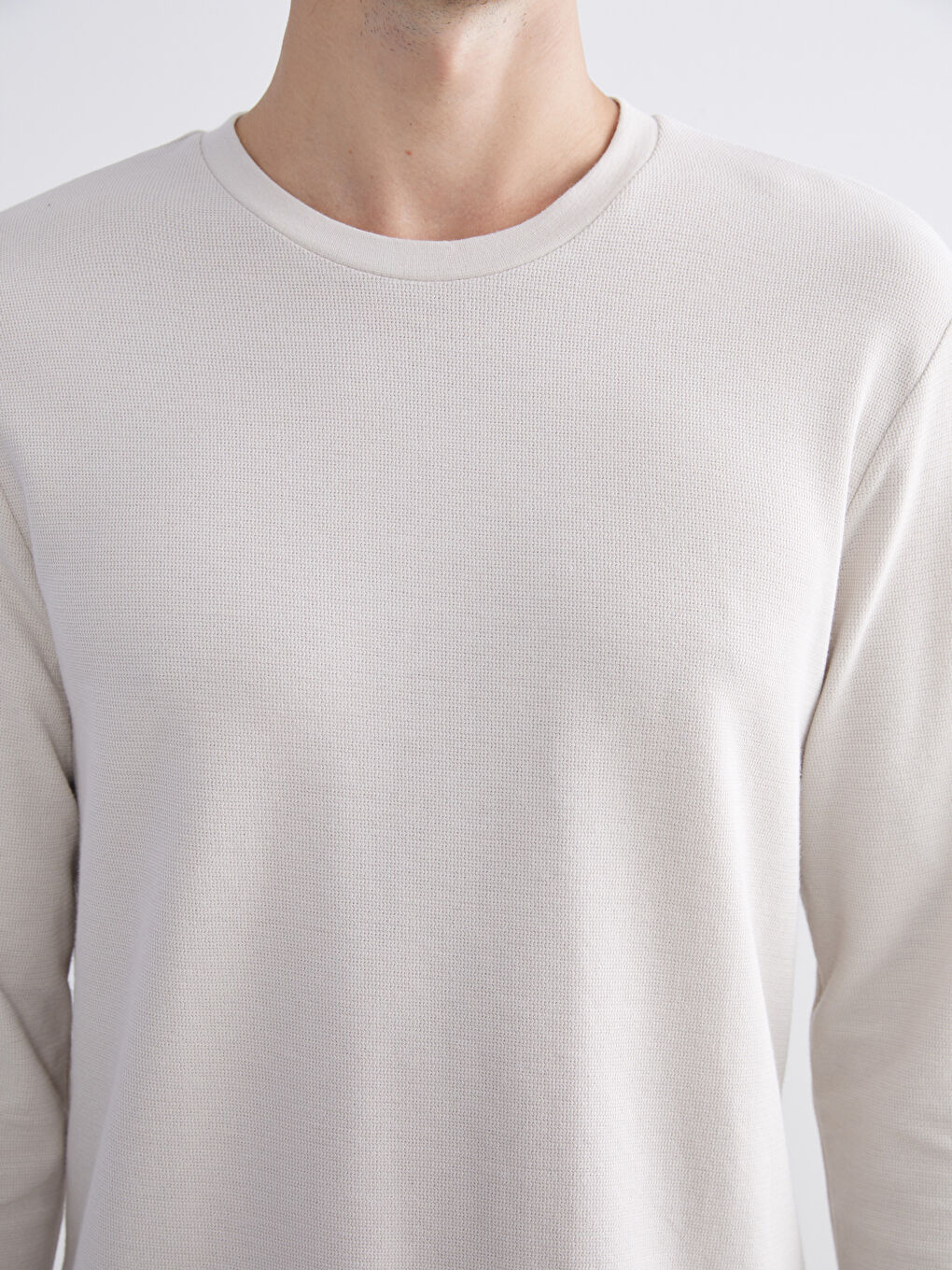 Crew Neck Long Sleeve Men's T-Shirt-2