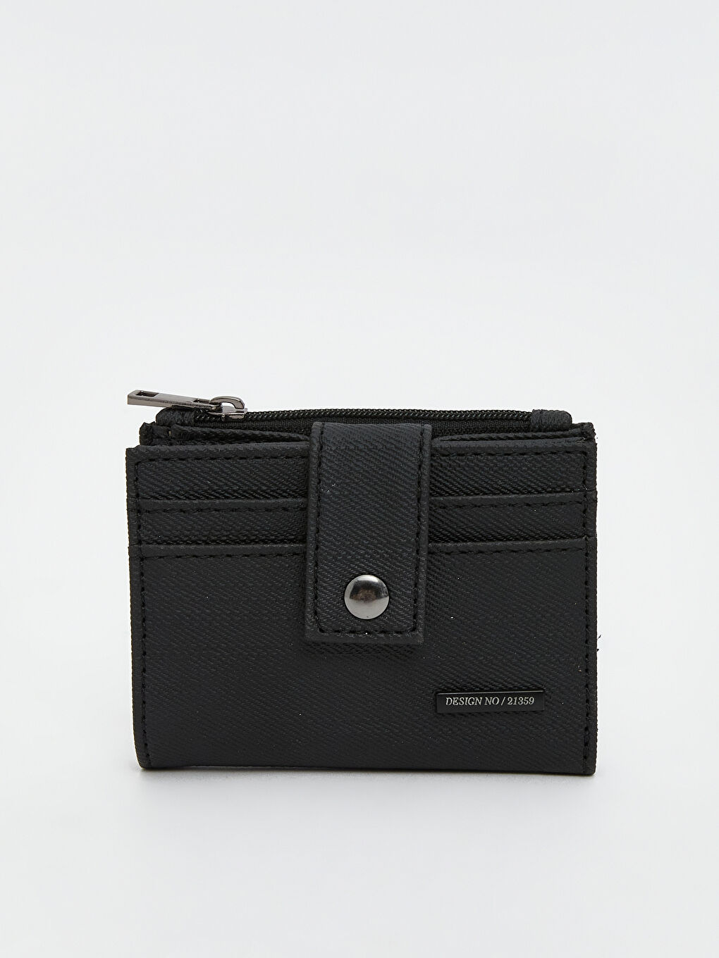 Siyah Deri Görünümlü Erkek Kartlık