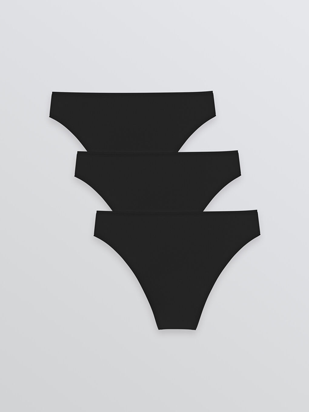 Siyah Büyük Beden Brazilian Külot 3'lü-1