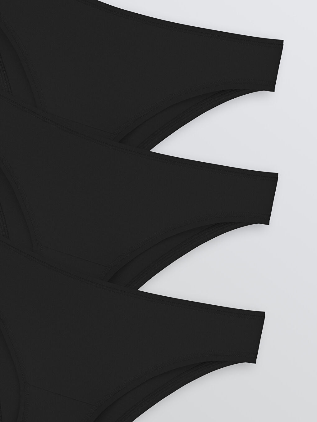 Siyah Büyük Beden Brazilian Külot 3'lü-2