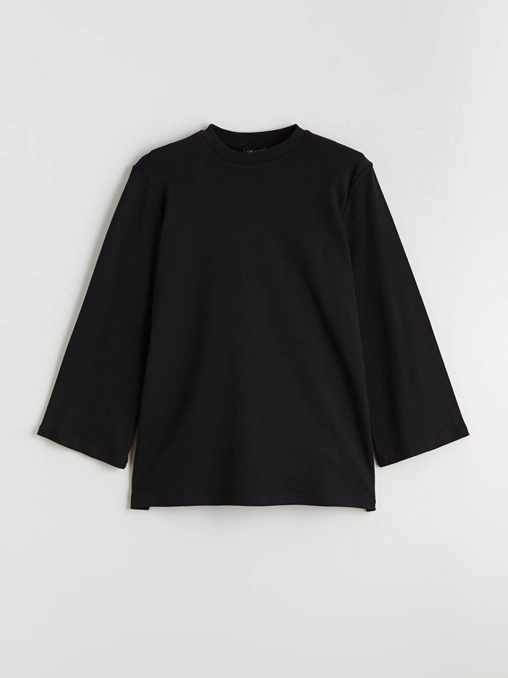 Siyah Bisiklet Yaka Oversize Kadın Tunik-4