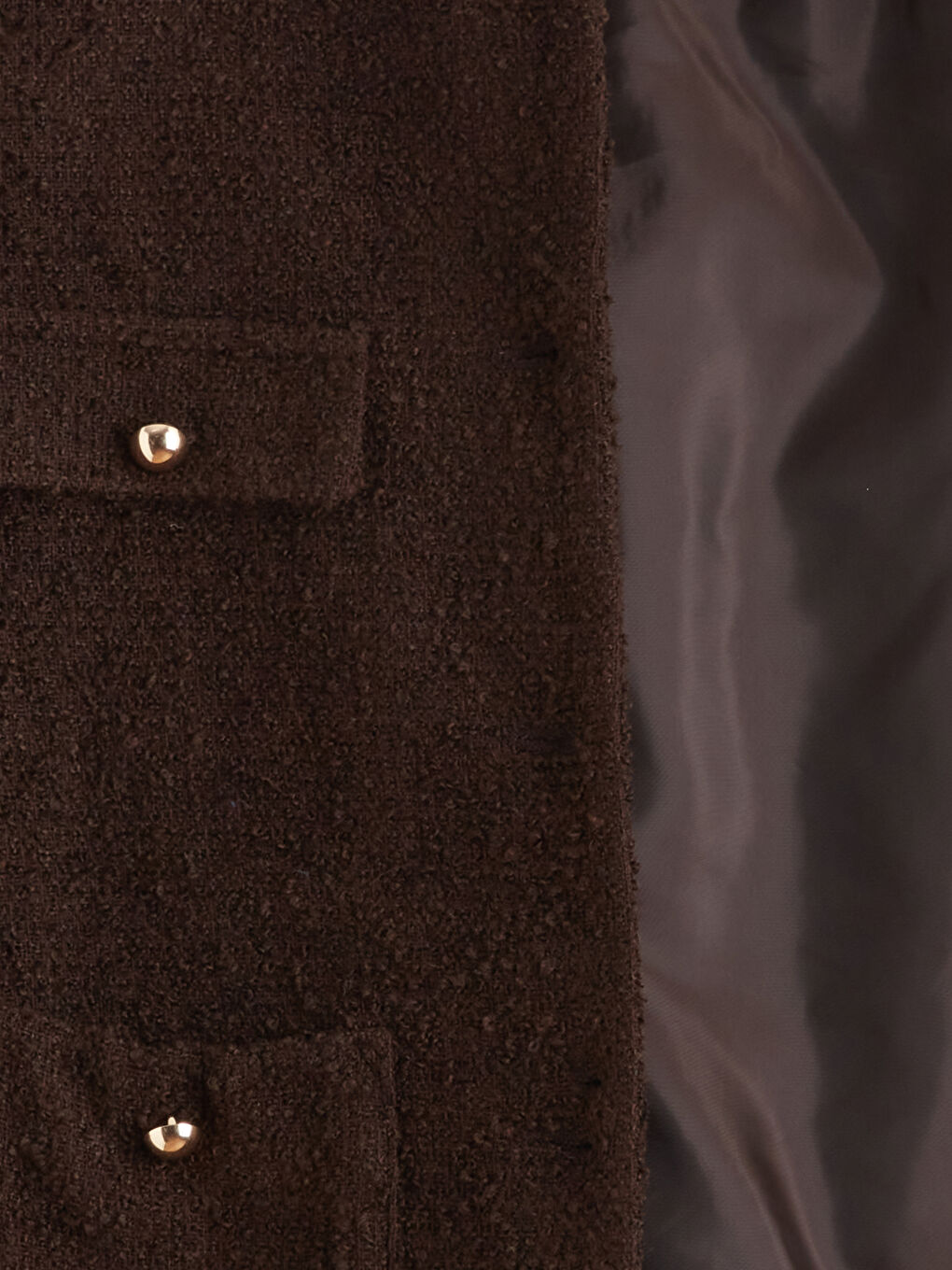 Сако от туид с кръгло деколте за жени-5