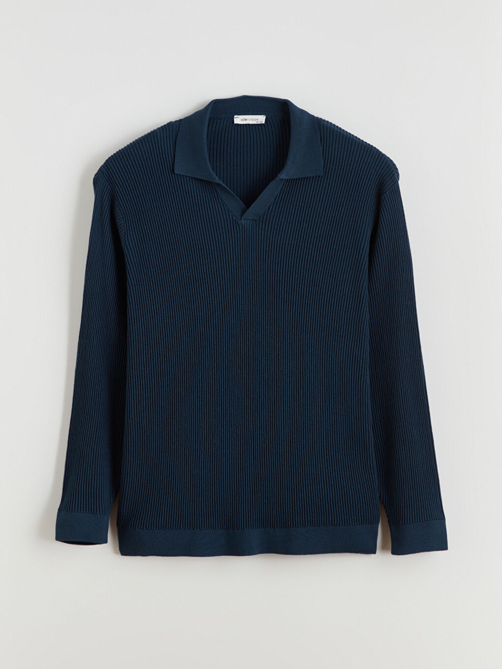 Petrol Polo Yaka Erkek Triko Kazak-4