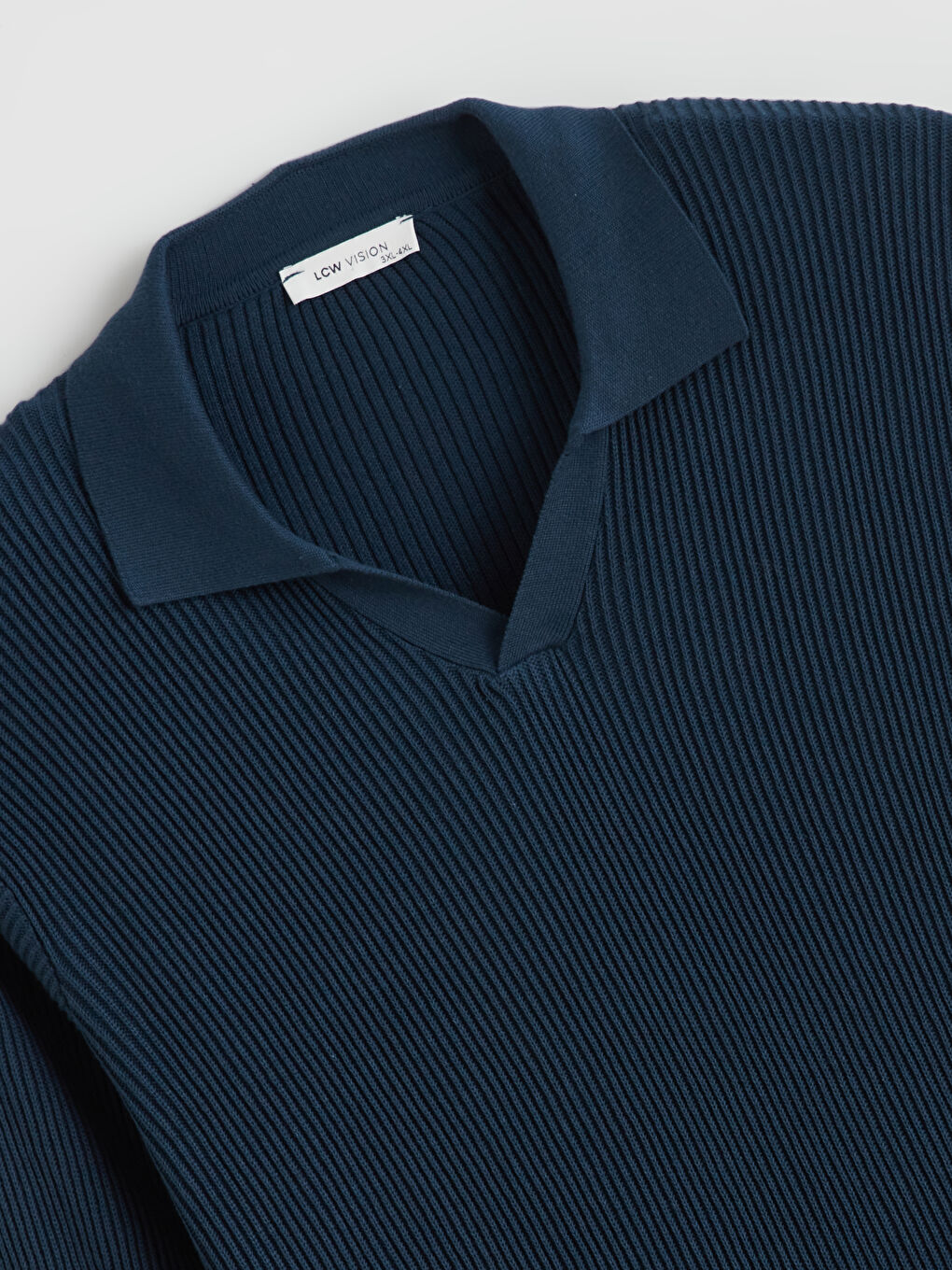 Petrol Polo Yaka Erkek Triko Kazak-5