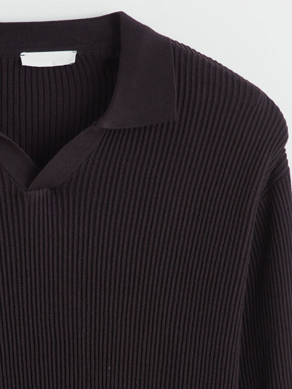 Kahverengi Polo Yaka Erkek Triko Kazak-5