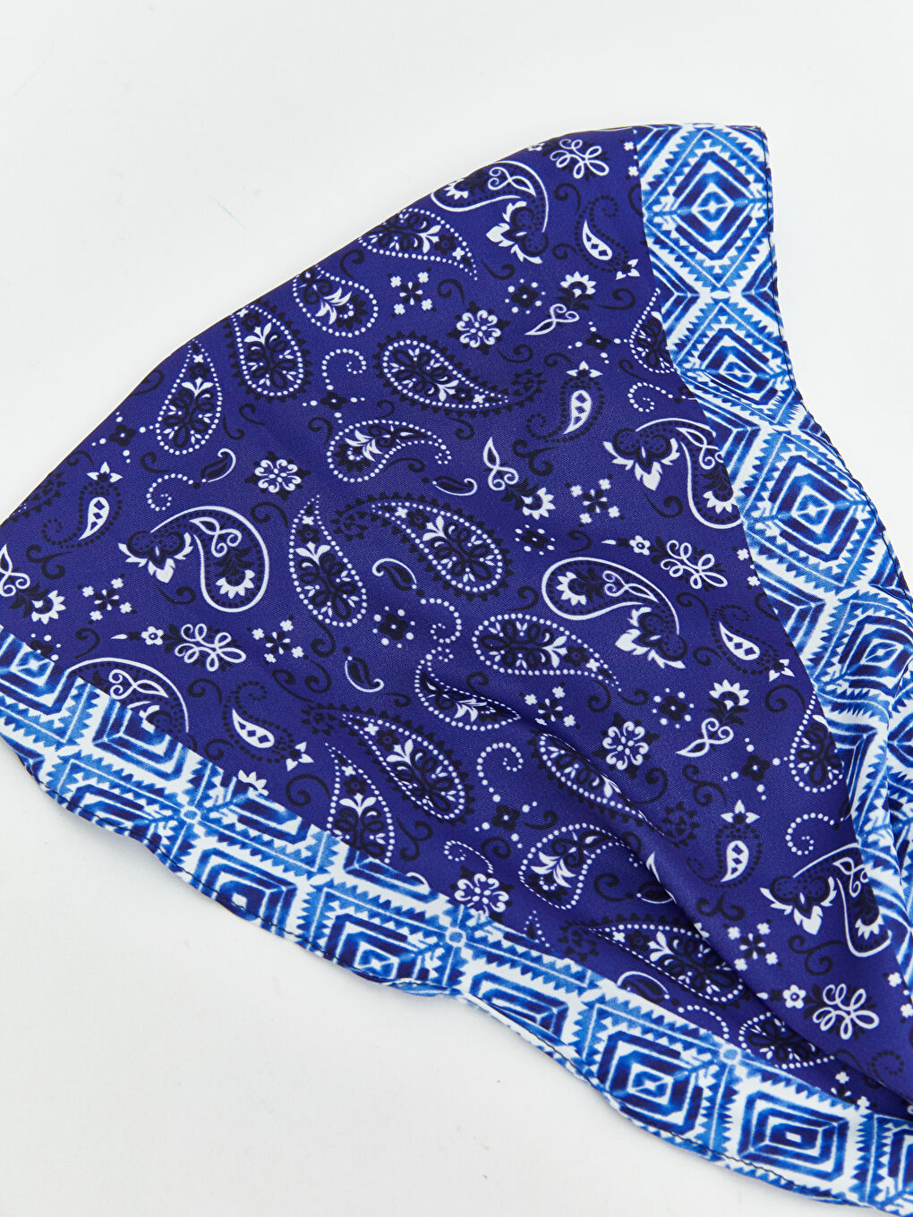 Mavi Desenli Kadın Fular-1