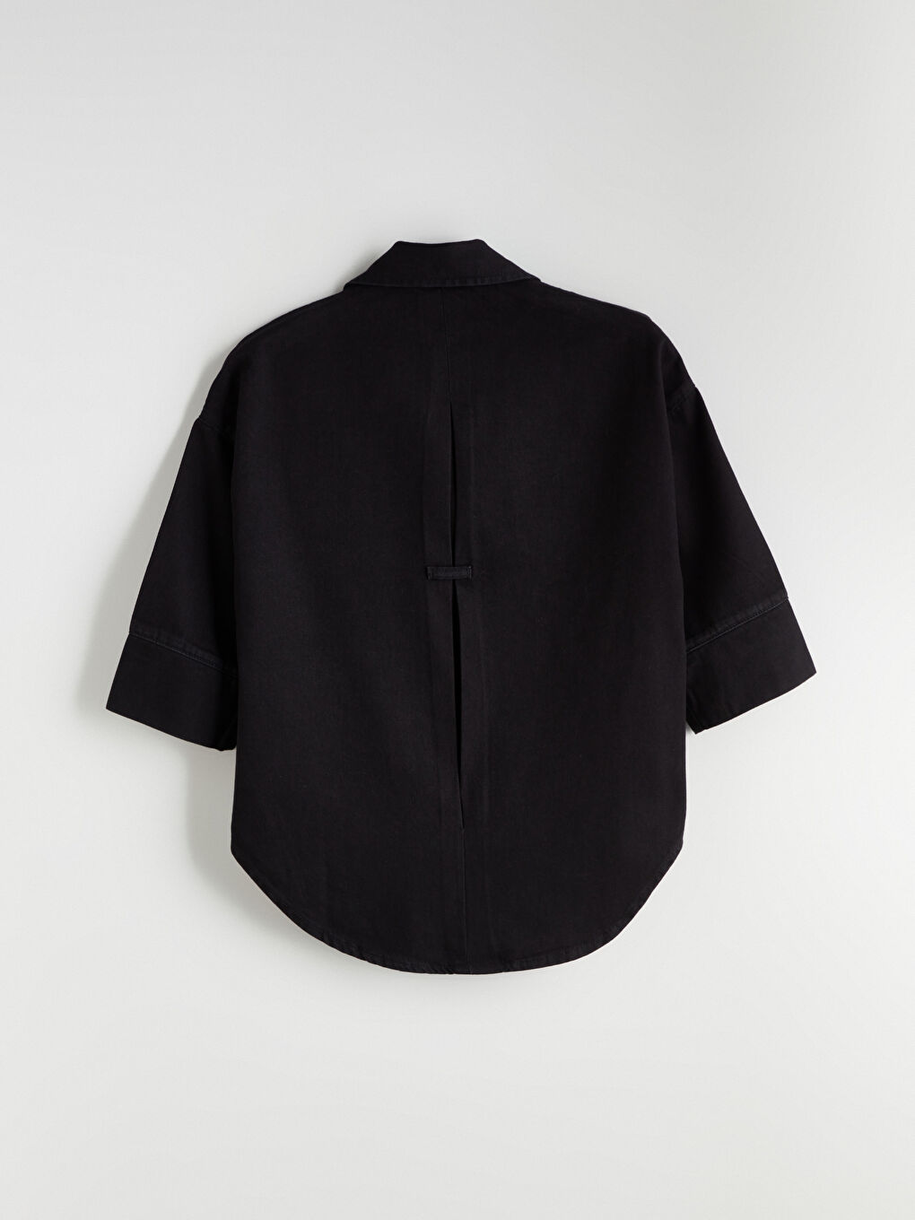 Siyah Kadın Jean Gömlek-5