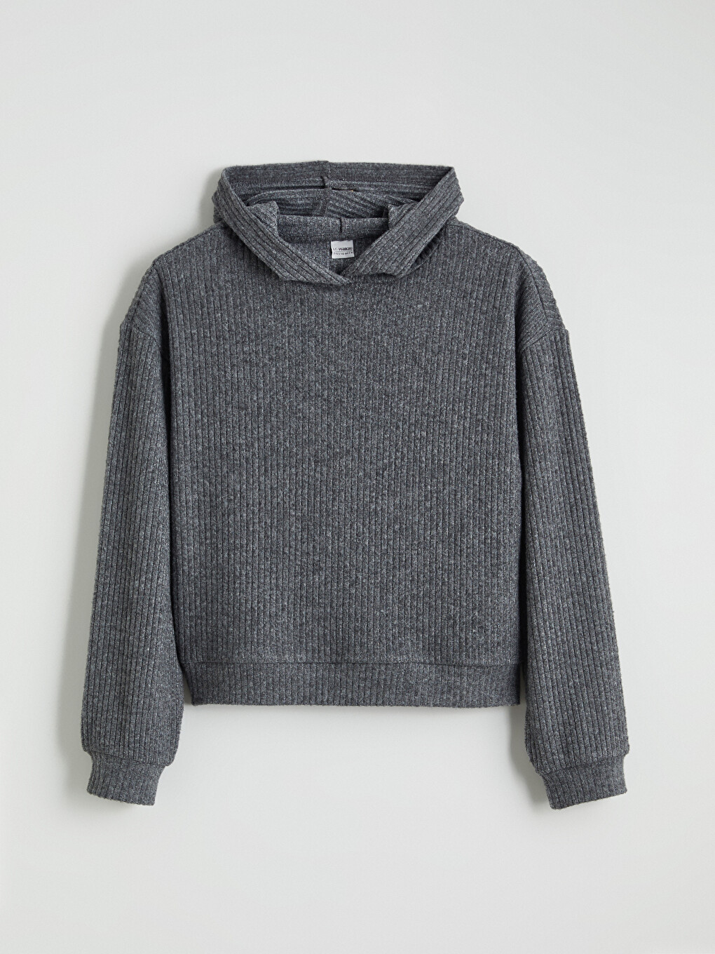 Antrasit Kapüşonlu Kız Çocuk Sweatshirt-1