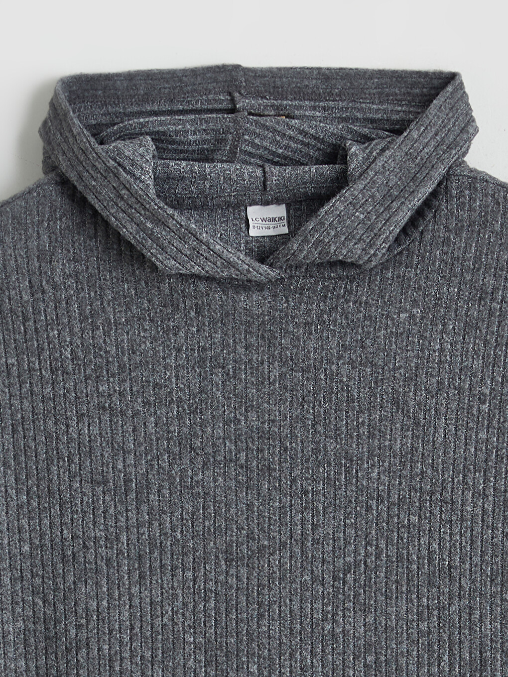 Antrasit Kapüşonlu Kız Çocuk Sweatshirt-2