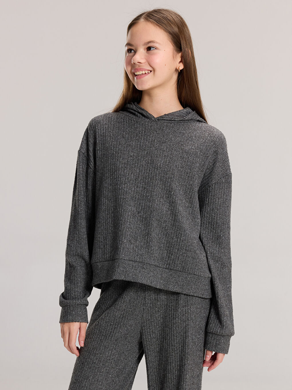 Hooded Girls' Sweatshirt and Sweatpants-1