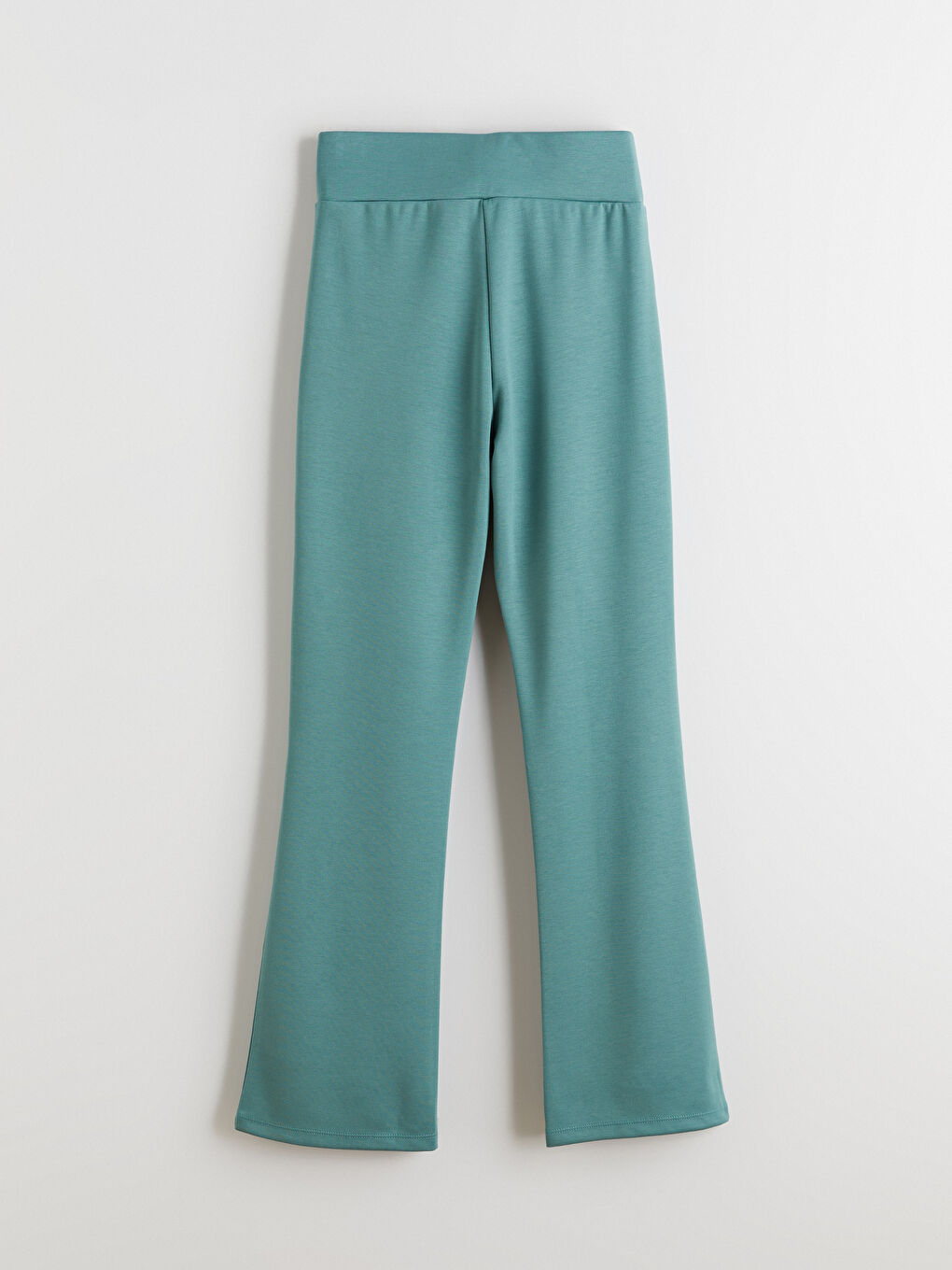 Yeşil Beli Lastikli İspanyol Paça Kadın Eşofman Altı-9